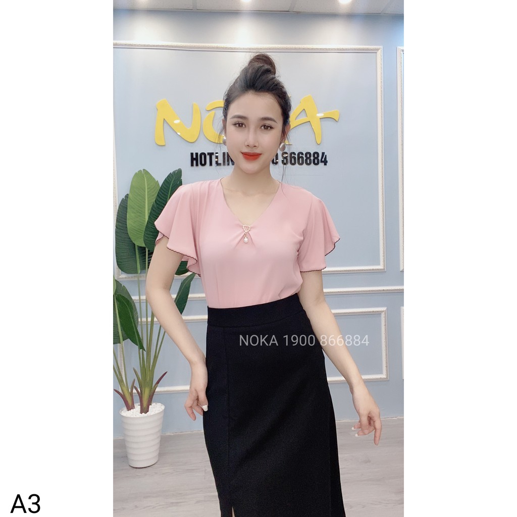 Áo Sơ Mi Nữ Cánh Tiên vải lụa cao cấp mát lịm thấm mồ hôi A3 NOKA | BigBuy360 - bigbuy360.vn