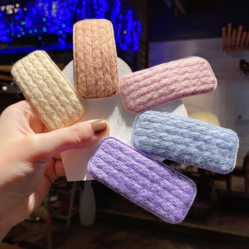 🦢Kẹp tóc mái len vặn thừng