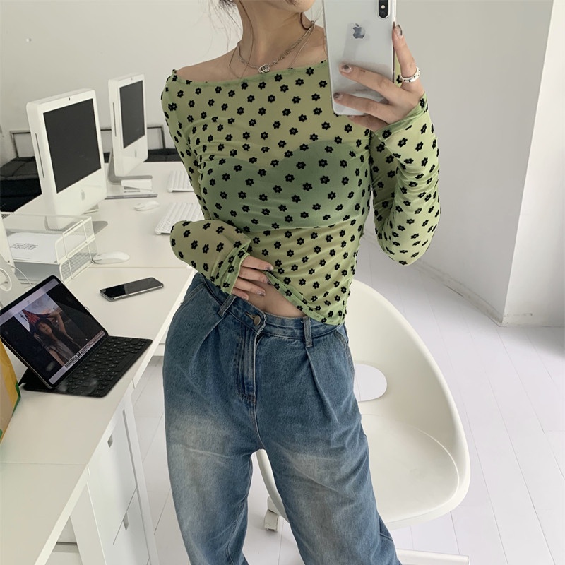 Áo Lưới Tay Dài Dáng Ôm Chống Nắng Thời Trang Mùa Hè Cho Nữ