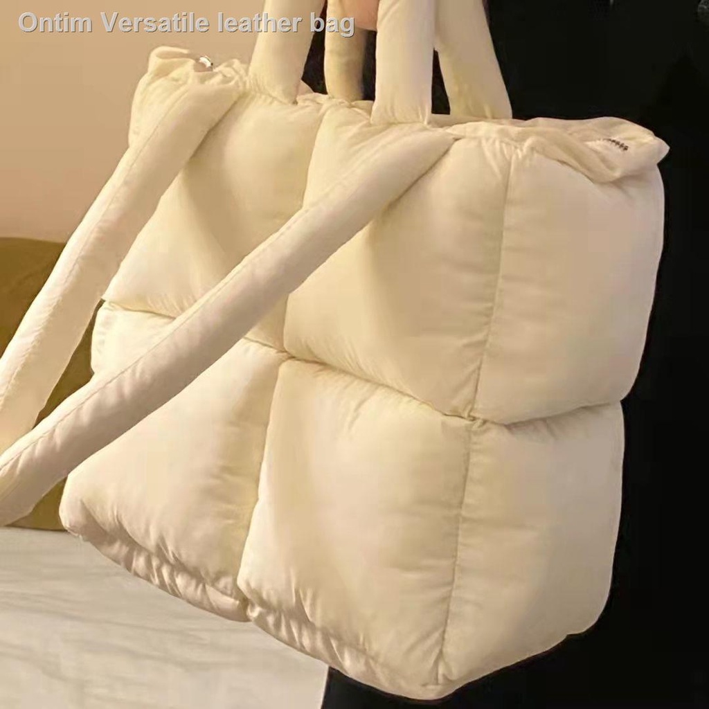 Túi tote đeo vai hình vuông bằng cotton mềm mại phong cách Âu Mỹ thời trang
