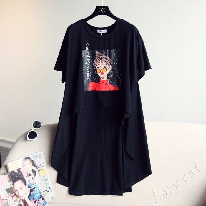 Áo Thun Nữ Tay Lửng Plus Size Phong Cách Hàn Quốc