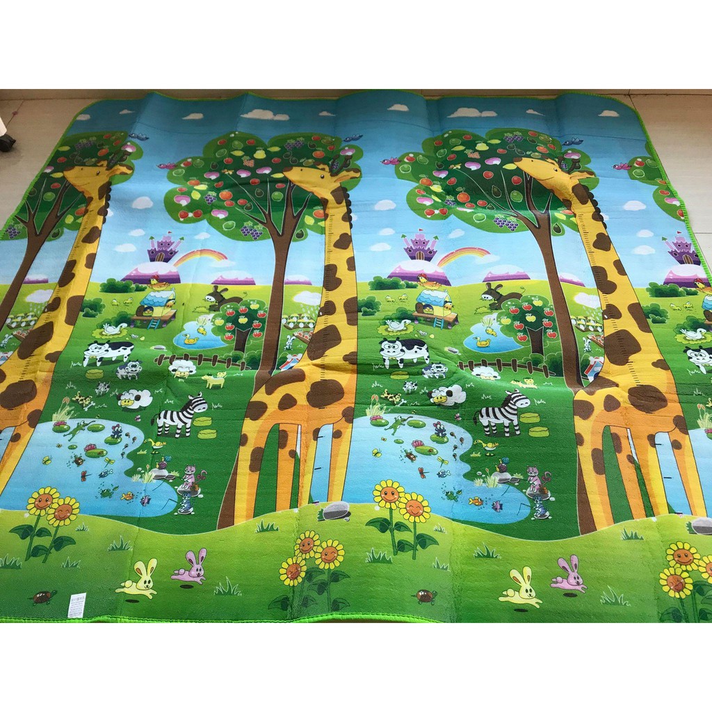 THẢM MABOSHI 1.8X2M 2 MẶT,THẢM CHƠI CHO BÉ NHIỀU MÀU.