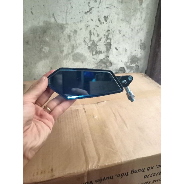 Gương chiếu hậu xe máy 5 cạnh mặt xanh chống chói thời trang. Kính hậu siêu nhân lắp các dòng xe dream wave ju si...