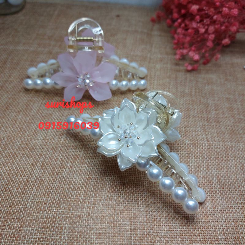 Kẹp Tóc Ngọc Nhân Tạo Kẹp Càng Cua Hoa
