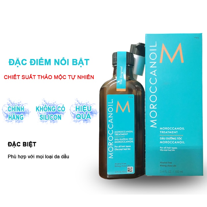 Tinh Dầu Dưỡng Tóc Moroccanoil 100ML - Phục Hồi Tóc Hư Tổn Từ Sâu Bên Trong Lamyra