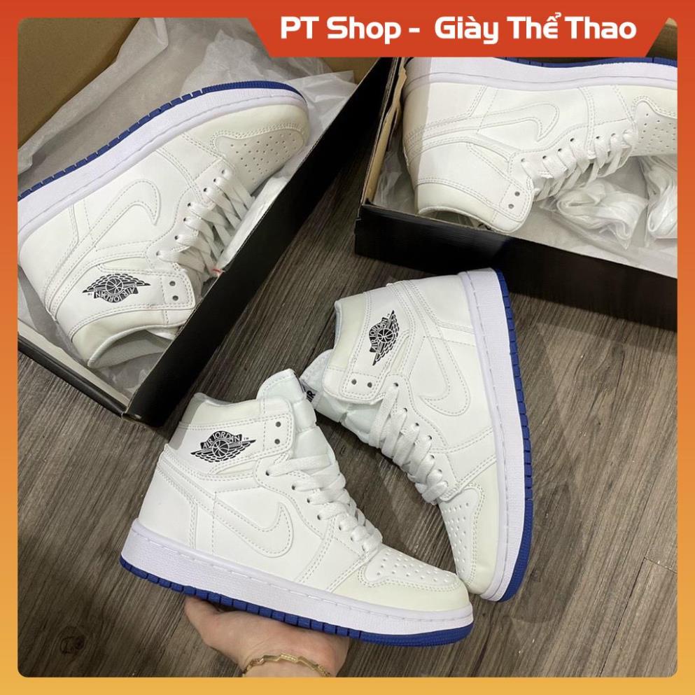 PT Shop [FreeShip+ Hàng Xịn] Giày Jordan trắng cao cổ đổi mầu mới, Giầy JD1 trắng chuyển màu Hót trend , Giày Sneaker