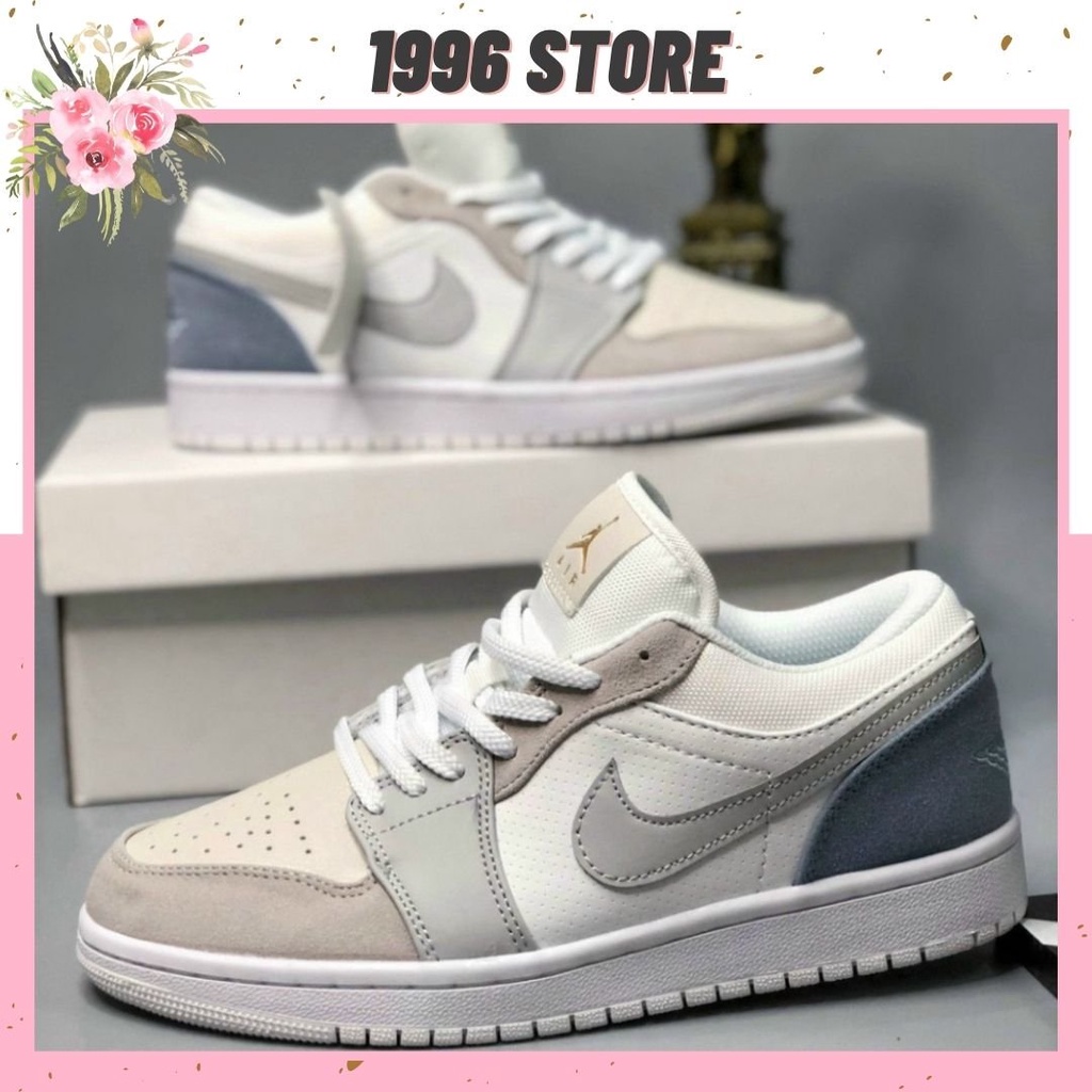 Giày 𝐉𝐨𝐫𝐝𝐚𝐧 1 𝐜ổ 𝐭𝐡ấ𝐩 ✿ 𝐅𝐑𝐄𝐄𝐒𝐇𝐈𝐏 ✿ Giày 𝐉𝐨𝐫𝐝𝐚𝐧 1 Paris Xám Xanh cổ thấp nam nữ full box bill