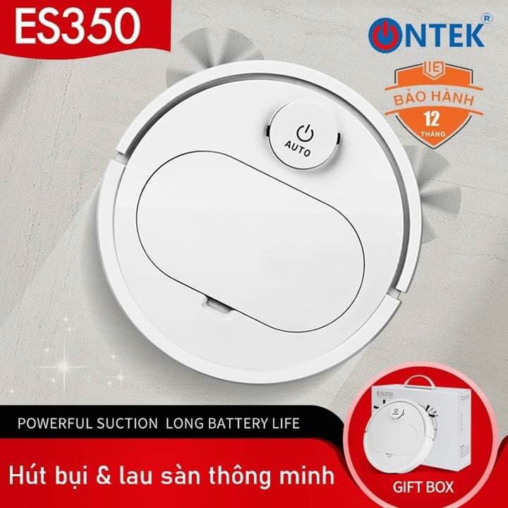 Robot Thông minh Hút Bụi Lau sàn ES350 Pro Cao Cấp 3 Trong 1,Cảm Biến Chạm,Chống Va Chạm Thông Minh &amp; Có đèn led