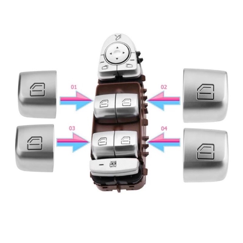 Công Tắc Điều Khiển Cửa Kính Cho Mercedes Benz C Class W205 GLC Class W253 S Class W222 E Class W213