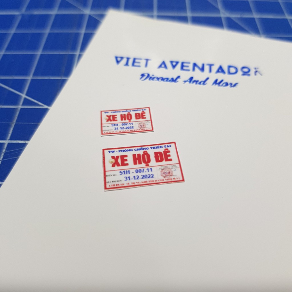 Tem đăng kiểm cho xe ô tô mô hình