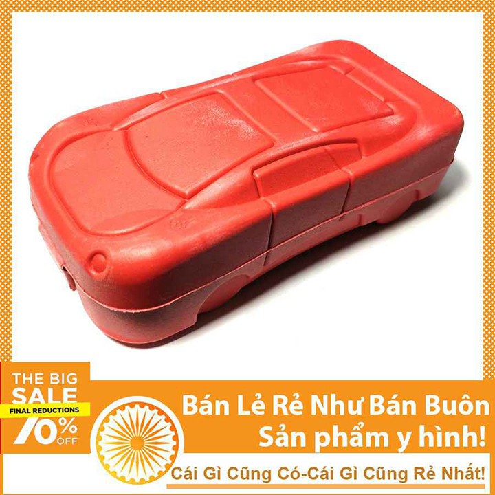 Hộp Dụng Cụ Sửa Chữa Cơ Bản 16 Chi Tiết - Hộp Nhựa Hình Ô Tô Đỏ