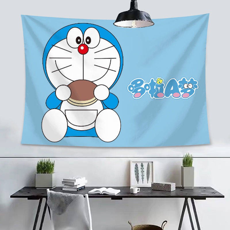 Thảm Treo Tường Trang Trí Phòng Ngủ Hình Doraemon Đáng Yêu