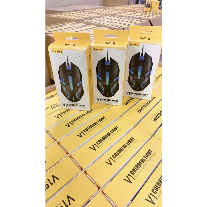 Chuột máy tính Gloway V1 LED có dây _ Chính Hãng 100%, Bảo hành 12 tháng
