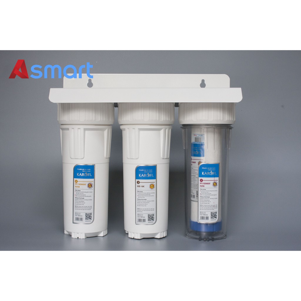 Bộ 3 cốc lọc thô Karofi 10 inch chính hãng