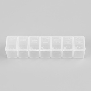 Portable 7 Day Weekly Clear Tablet Pill Box Medicine Holder Splitters