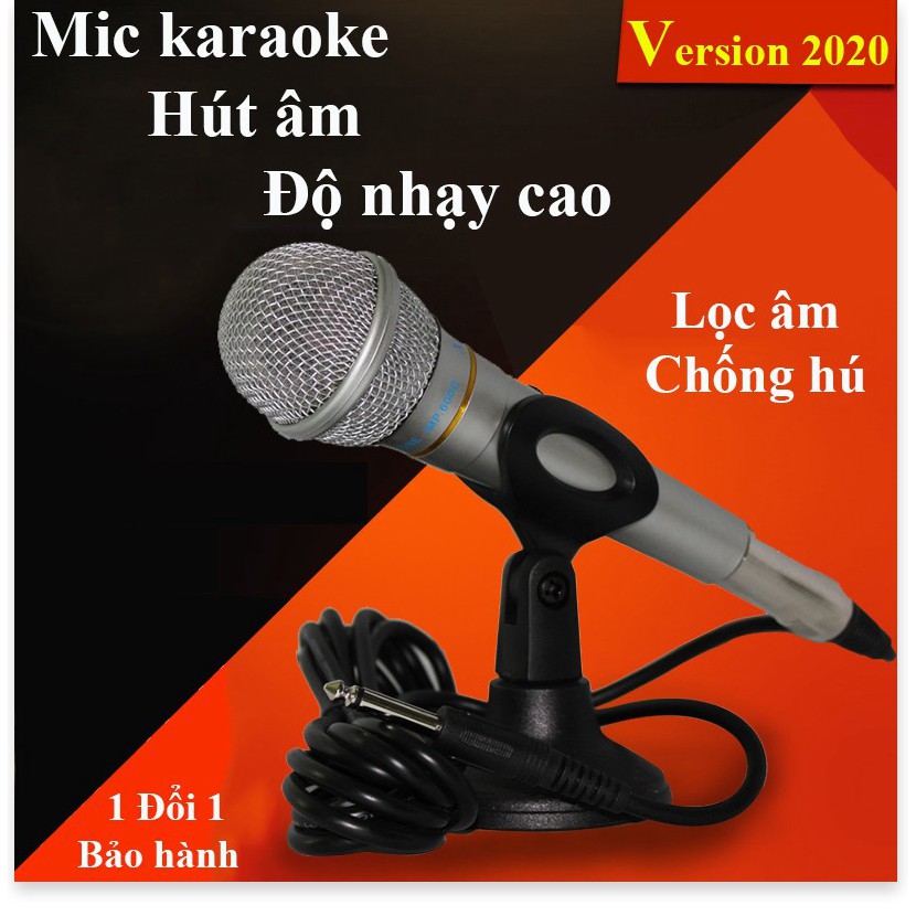 ✔️ Micro Karaoke Chống Hú, Độ nhạy - hút âm cao - TOP Mic Hát Karaoke mẫu mới bán chạy nhất 2020