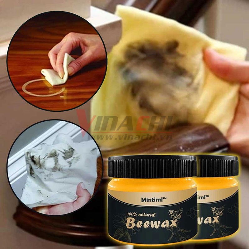 Sáp ong đánh bóng đồ gỗ beewax-200gram - Được làm từ sáp ong tự nhiên, có tác dụng xóa các vết xước nhỏ, làm mới đồ gỗ