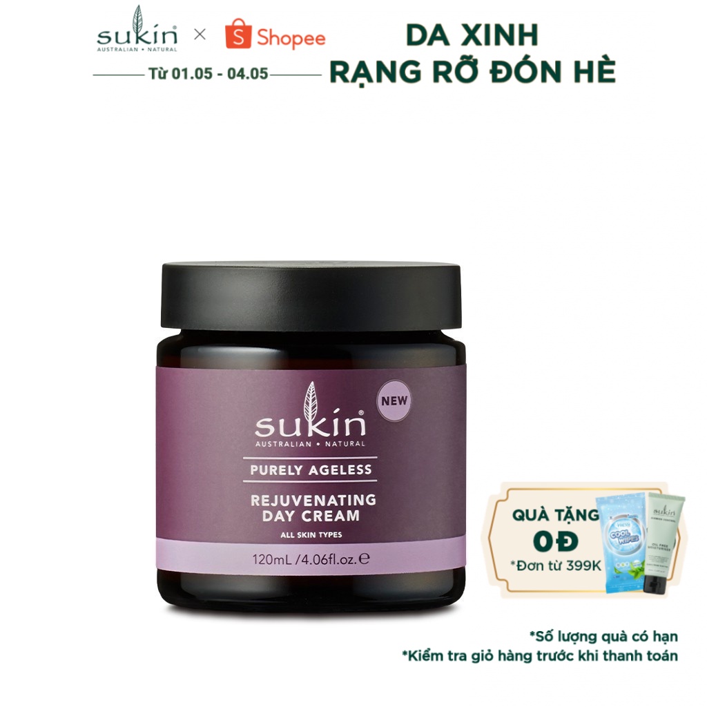 Kem Dưỡng Da Ban Ngày Cho Da Lão Hóa Sukin Purely Ageless Rejuvenating Day Cream 120ml