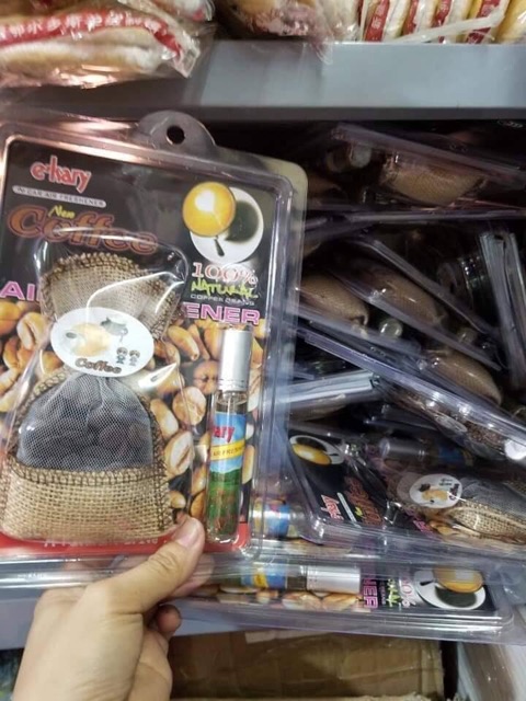 Túi cafe treo xe kèm tinh dầu - chính hãng hazelnut - tinh dầu cafe