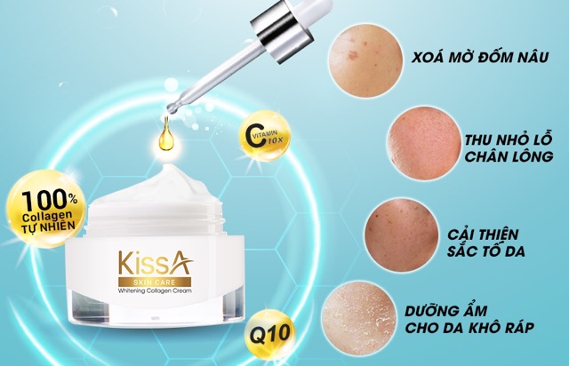 KEM DƯỠNG TRẮNG TÁI TẠO DA COLLAGEN KISSA