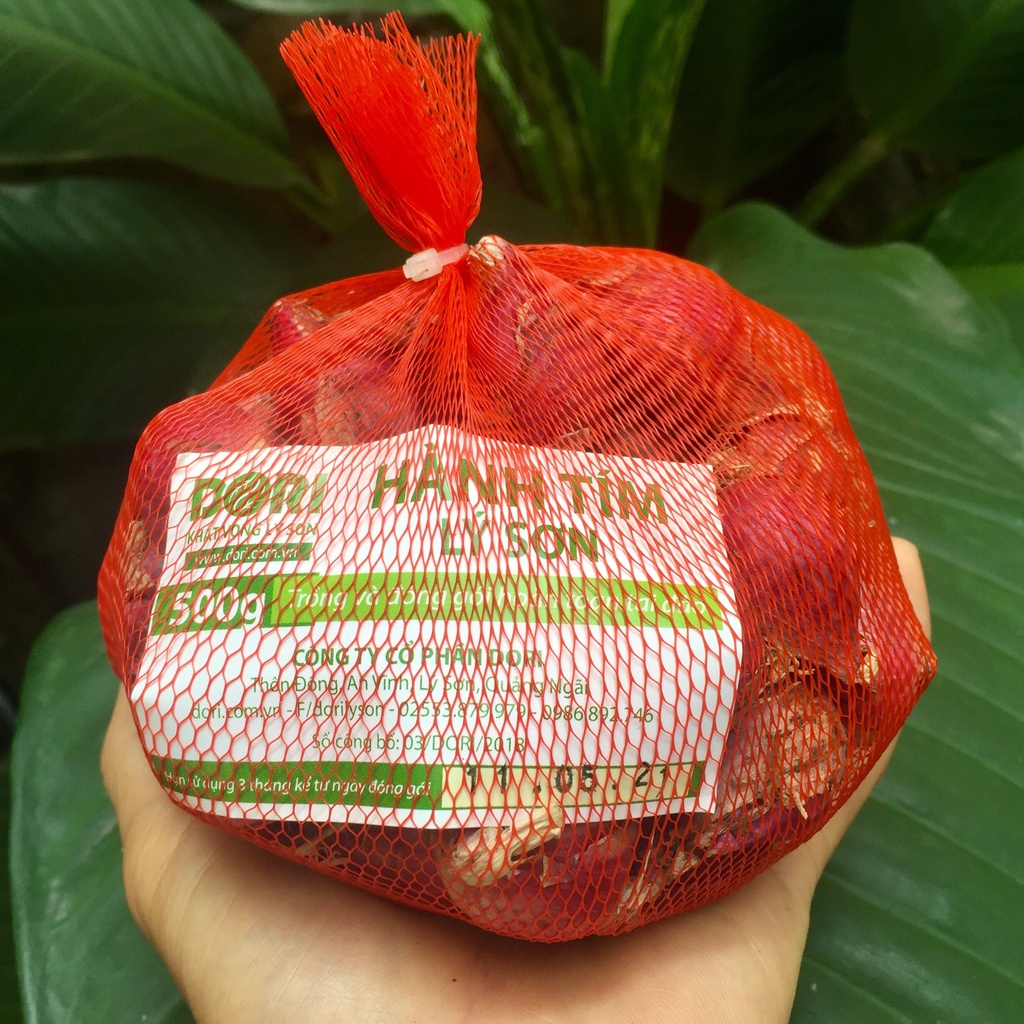 Hành tím Lý Sơn Dori - Túi lưới 500g - Trồng tại đảo Lý Sơn - Cam kết đúng xuất xứ