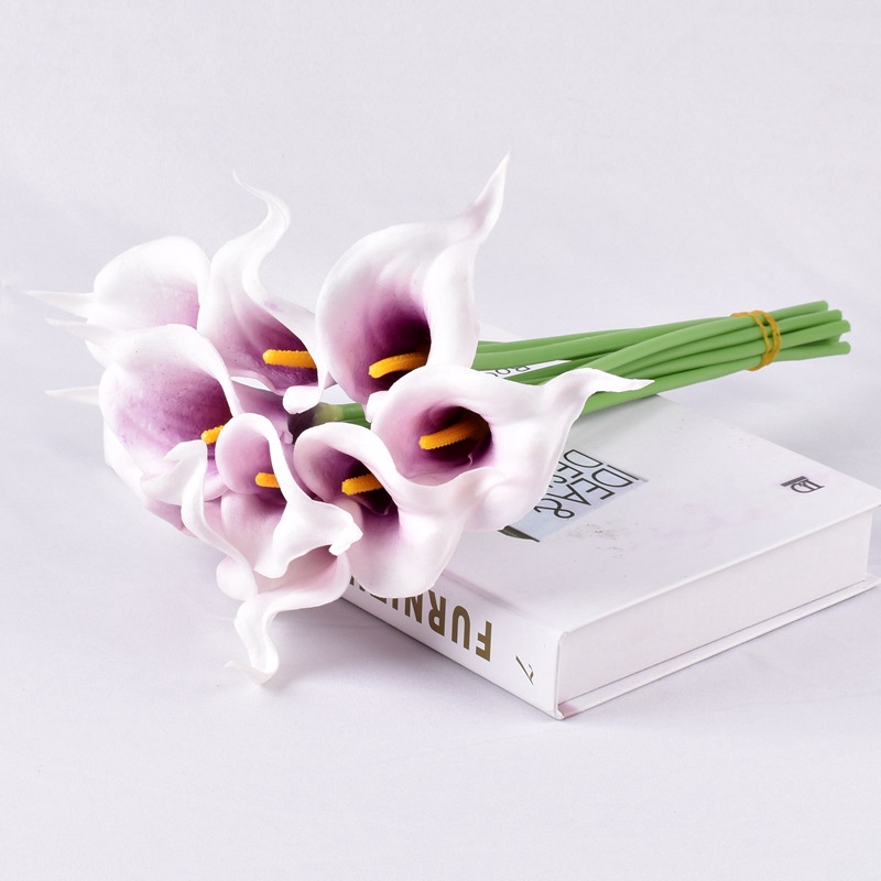 Calla lily Bó Hoa Thủy Vu Nhân Tạo Trang Trí Nội Thất hoa giả trang trí nhà để bàn chụp ảnh hoa gia lãng