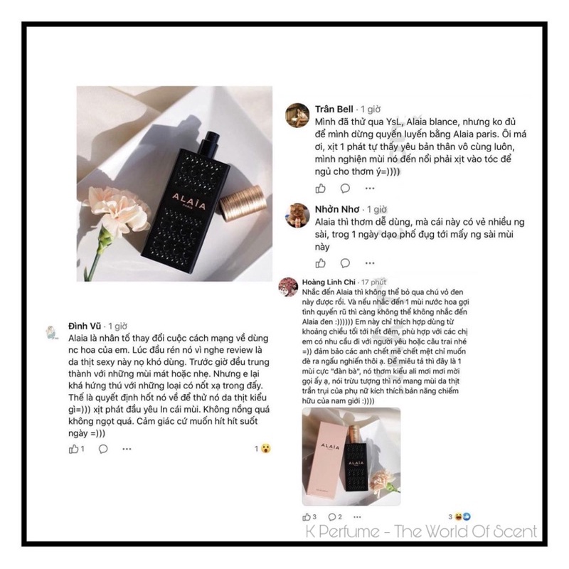 [K Perfume Chính Hãng] Nước Hoa Nữ Alaia Paris Eau De Parfum