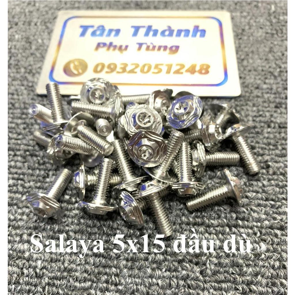 Ốc salaya 5x15 đầu dù răng nhuyễn : mão winner x, bợ cổ, dàn áo