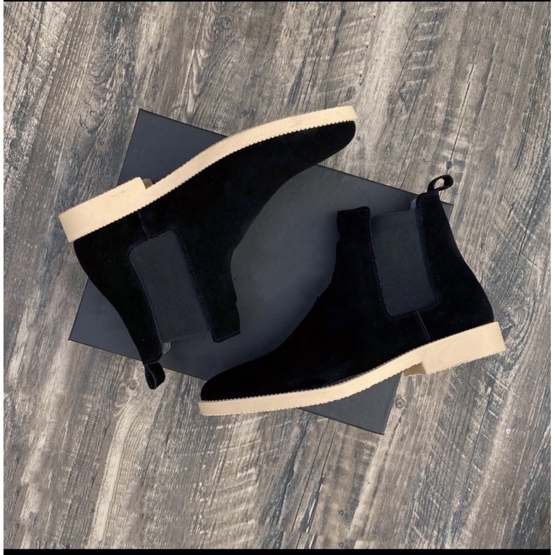 Giày Chelsea Boots Da Lộn Đế Hạt Công Sở