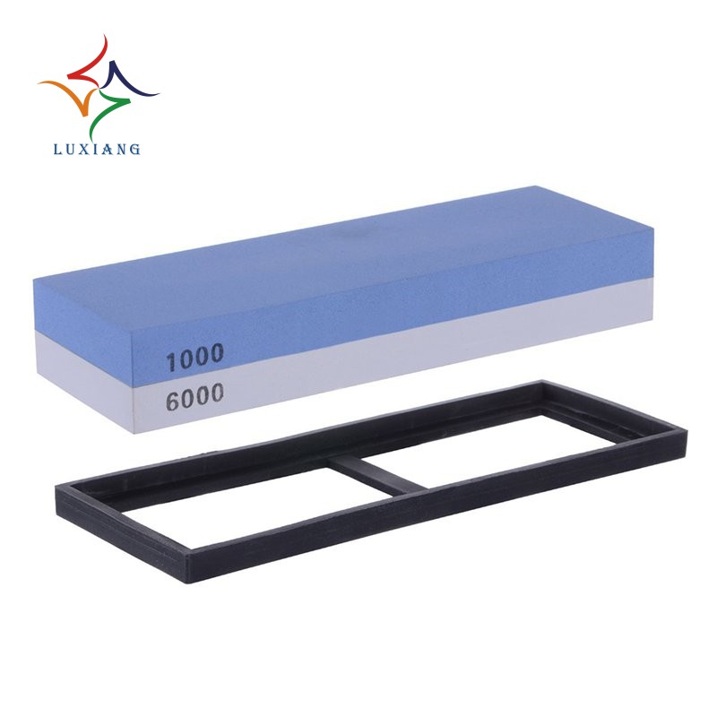 2-IN-1 1000/6000 Grit Whetstone 2-sided Corundum Stones (White+Blue)