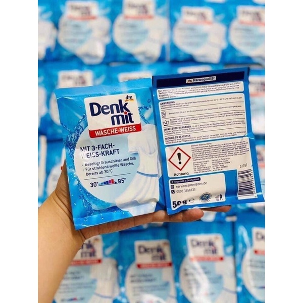 [Hàng Đức] Bột tẩy trắng quần áo Denkmit 50g