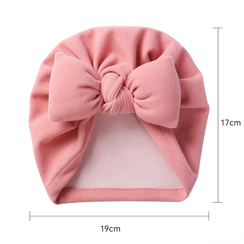Mũ Turban Cotton Mềm Mại Giữ Ấm Cho Bé Gái