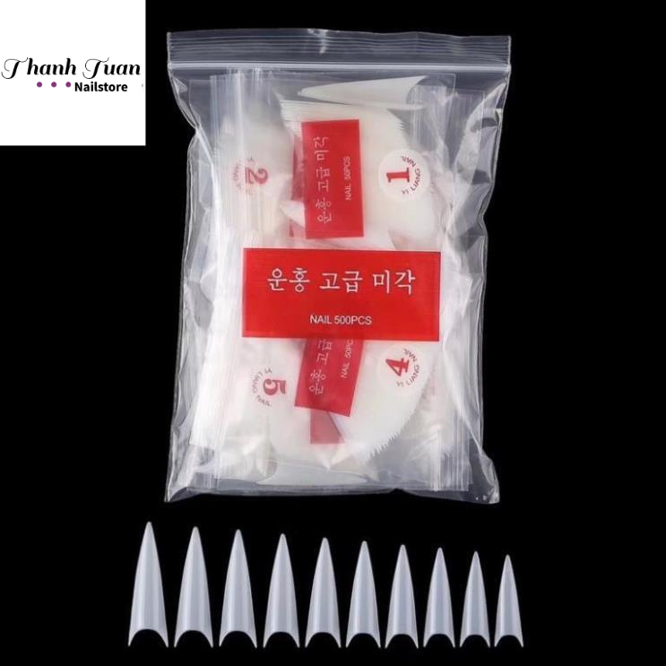 Móng hàn dài nhọn đủ size (10 túi/1set) - phụ kiện làm nail  - Phụ kiện đồ nail