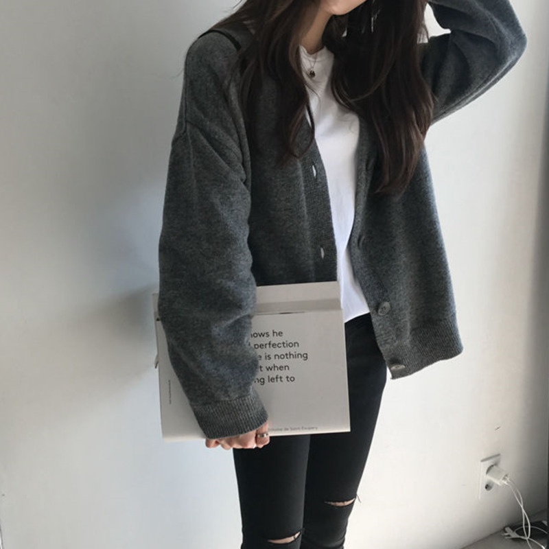 Áo Khoác Len Tay Dài Phong Cách Hàn Quốc Thời Trang Cho Nữ