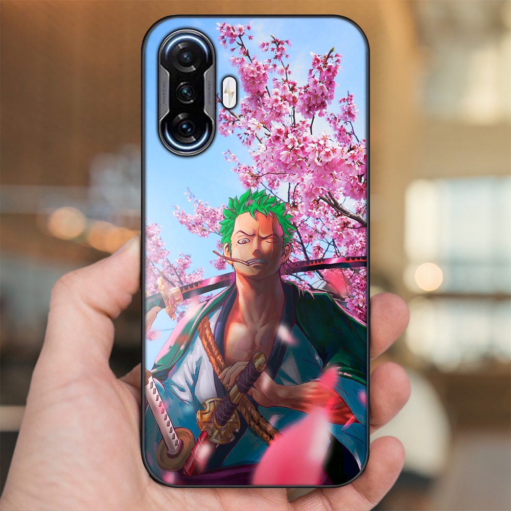 Ốp lưng Xiaomi K40 Gaming viền đen in hình Zoro One Piece