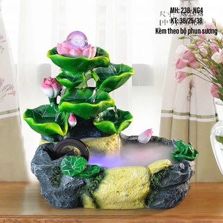 Thác nước phong thủy hoa sen size trung bình