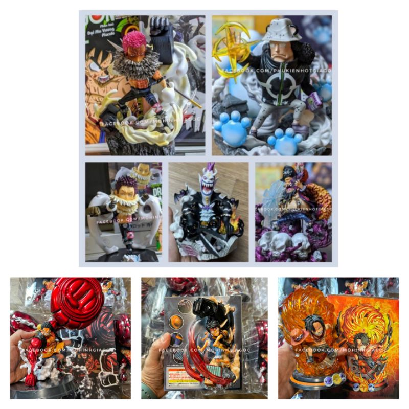 (Sẵn VN) Mô hình nhân vật GK Kuma &amp; G5 Tứ hoàng Râu đen &amp; Gecko Moria 15cm &amp; Katakuri 20cm &amp; Ace 16CM &amp; Luffy Gear 4 24