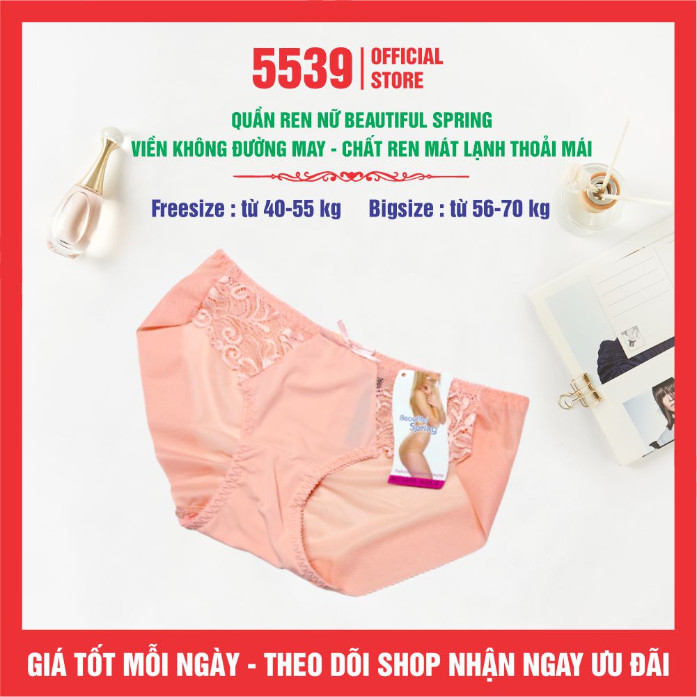 Quần lót ren cao cấp viền không đường may, chất ren mát lạnh thoải mái, co giản tốt, màu lấy ngẫu nhiên không trùng