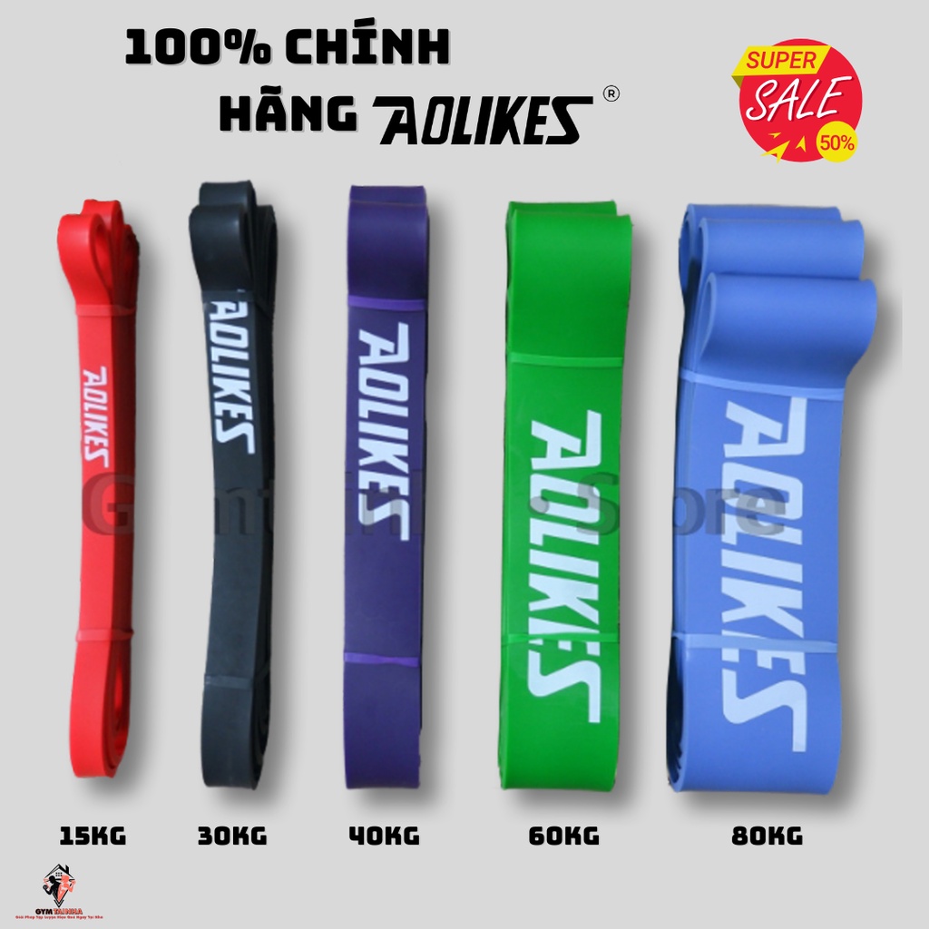 Dây Kháng Lực Tập Gym Power Band AOLIKES, Dây Kháng Lực Power Band Tập Toàn Thân Cao Cấp, Dây Kháng Lực Tập Tay