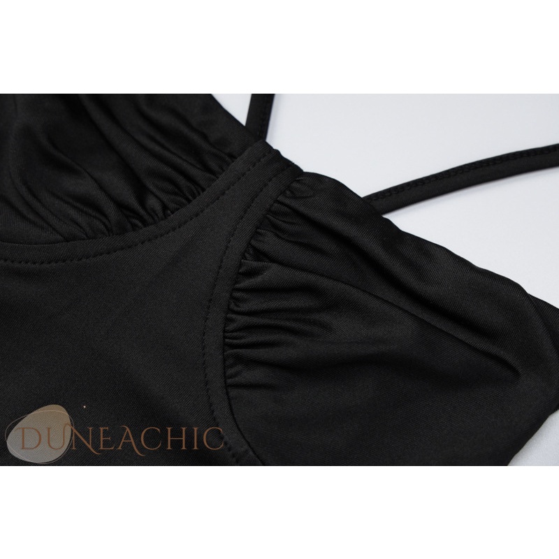 DUNEA Đầm hai dây hở lưng thời trang gợi cảm dành cho nữ