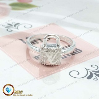 Nhẫn bạc nữ khóa LV -MDJ