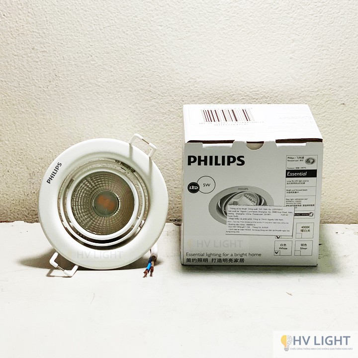 Đèn âm trần chiếu điểm PHILIPS LED Poremon 5977x - HÀNG CHÍNH HÃNG ( Thay đổi góc chiếu linh hoạt )