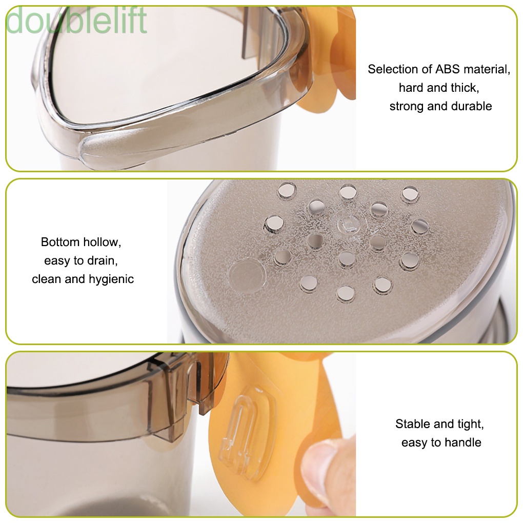 Cốc đựng bàn chải đánh răng gắn tường tự dính họa tiết hoạt hình 2 màu tùy chọn đa năng tiện dụng