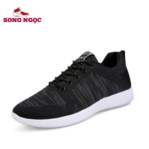 GiàyThể Thao  Nam Giày Sneaker kiểu dáng hàn quốc khử mùi thấm hút mồ hôi tốt hd85 mầu đen ghi