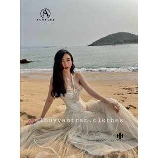 SET ÁO REN CORSET CHÂN VÁY REN LƯỚI TẦNG BỒNG ASHYLEY