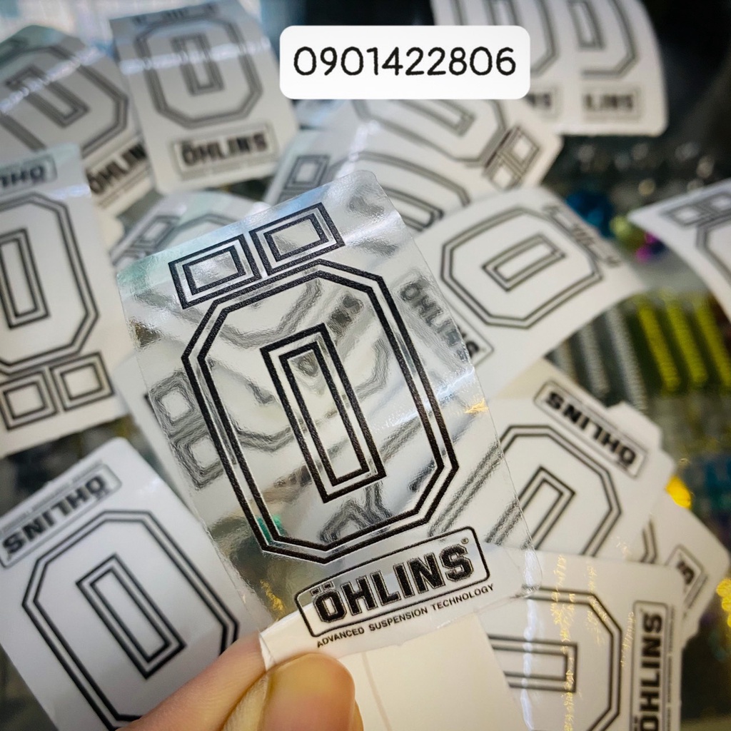Tem Sticker Lẻ cao cấp Dán phuộc Ohlins