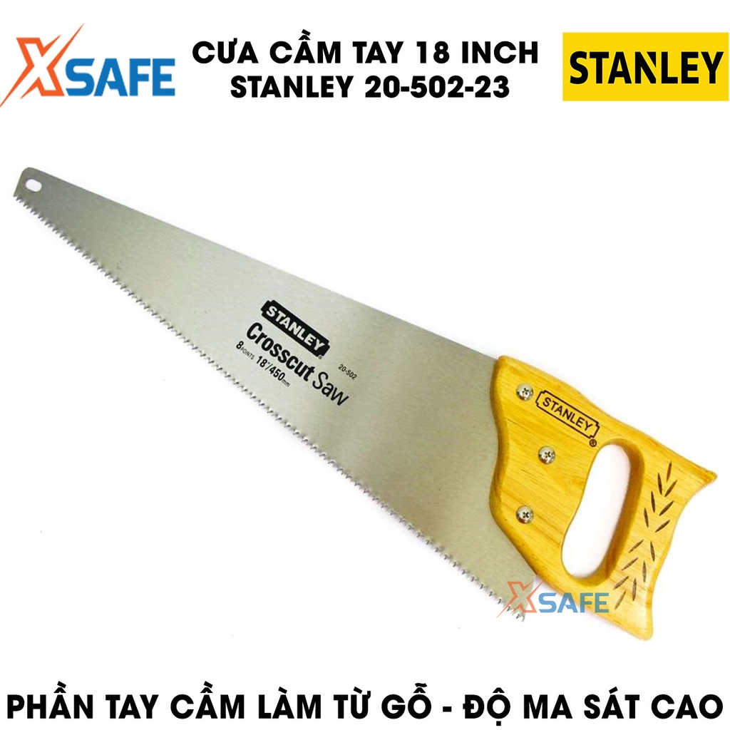 Cưa cầm tay STANLEY lưỡi cưa hợp kim thép Cưa tay Stanley tay cầm gỗ ma sát cao, răng cưa cao cấp
