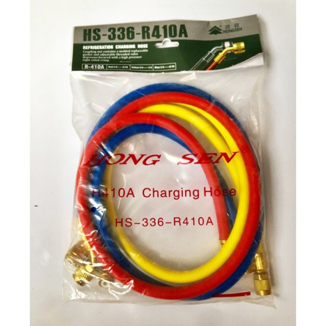 Dây Nạp Gas Hongsen R410 Model: HS-336 R410 (1 Bộ = 3 Sợi 90cm) (Bộ) (Bộ)