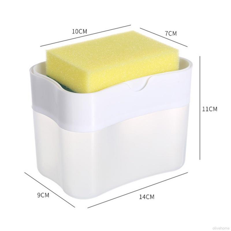 Hộp Đựng Xà Phòng Rửa Chén Tự Động Dạng Nhấn Tiện Dụng Cho Nhà Bếp