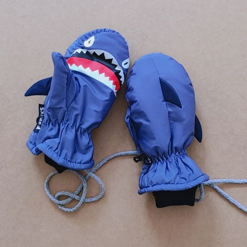 Mary☆SOME New Winter Kids Thicken Warm Ski Gloves Cute Cartoon Children Waterproof Mittens